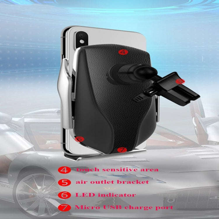 R1 Intelligent Infrared Sensor Car Wireless Charger(Gold)