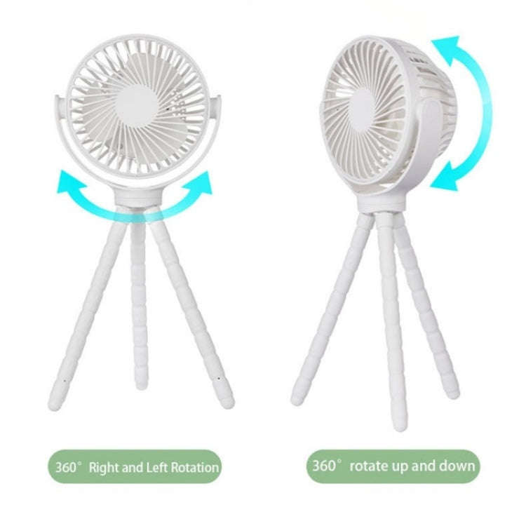 WX1020 Portable Handheld Summer Fan Flexible Octopus Tripod Baby Stroller Desktop Fan(Black)