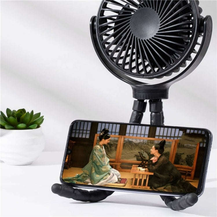 WX1020 Portable Handheld Summer Fan Flexible Octopus Tripod Baby Stroller Desktop Fan(Black)