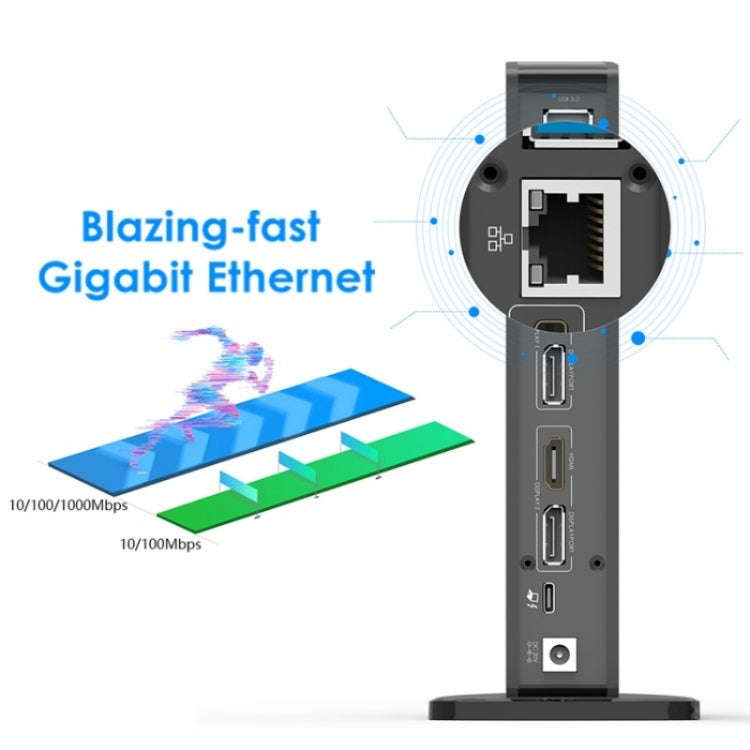 WAVLINK UG69PD5 USB-C HD 60Hz Monitor Adapter Dual 4K Display Docking Station, Plug:AU Plug