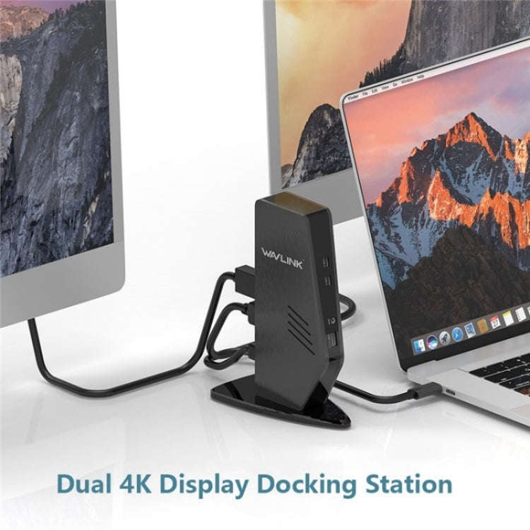 WAVLINK UG69PD5 USB-C HD 60Hz Monitor Adapter Dual 4K Display Docking Station, Plug:UK Plug