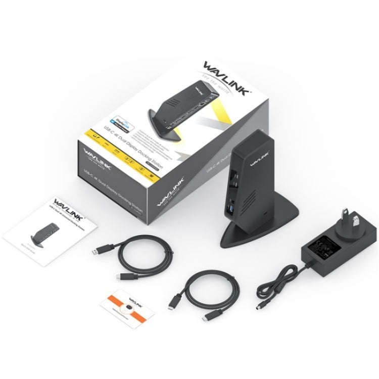 WAVLINK WL-UG69DK5 Laptop Dual 5K / 4K 60Hz Monitor Adapter USB 3.0 Docking Station, Plug:US Plug