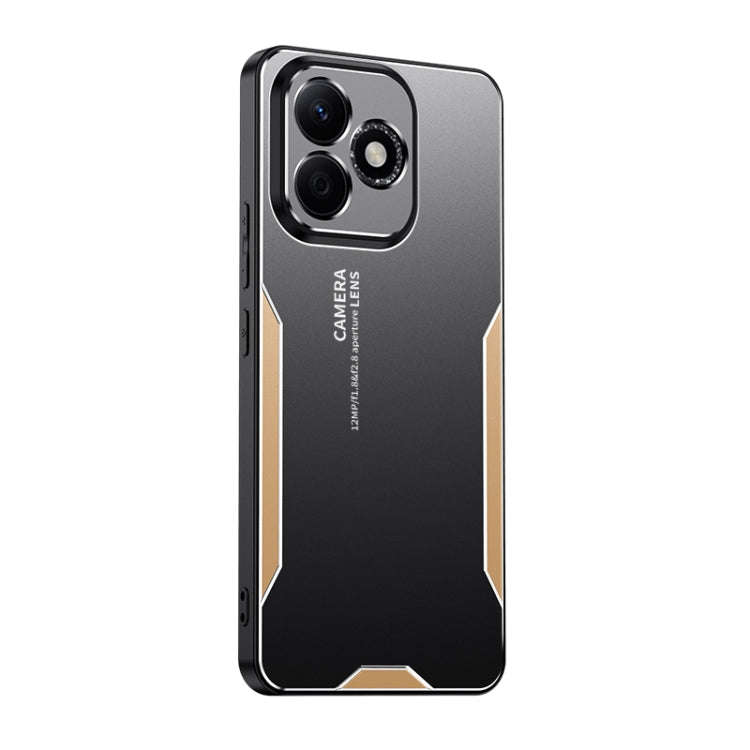 For Honor X60i Blade Series TPU Hybrid Metal Phone Case(Gold)