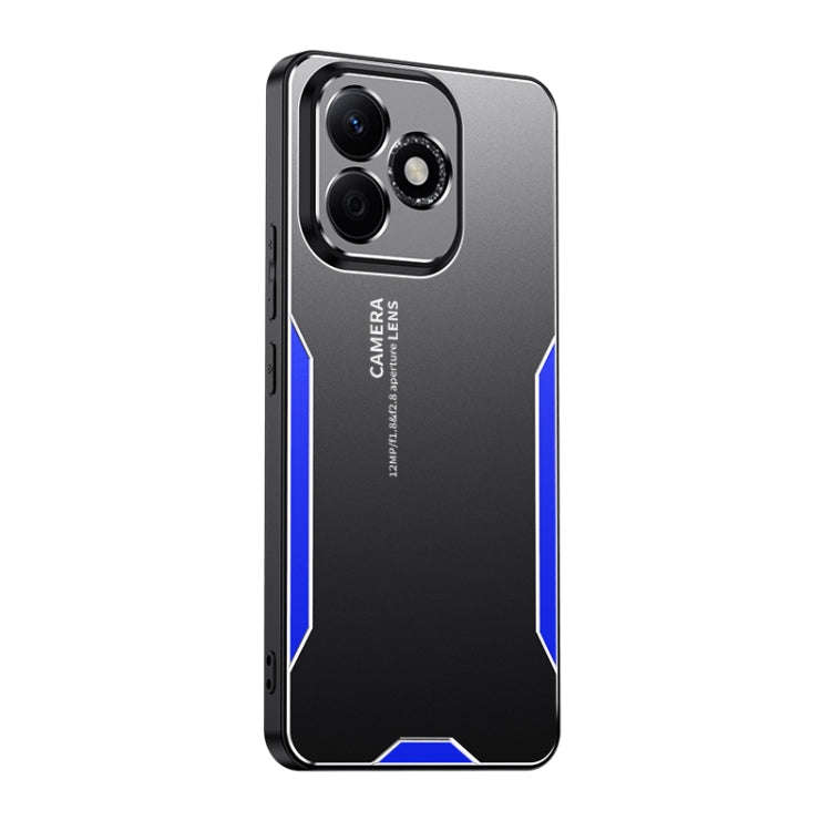 For Honor X60i Blade Series TPU Hybrid Metal Phone Case(Blue)