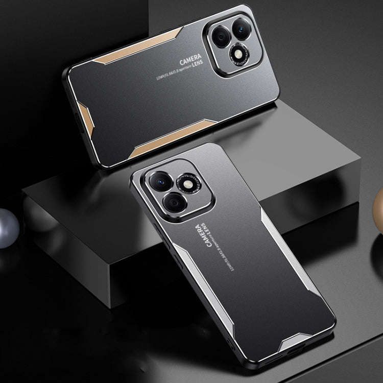 For Honor X60i Blade Series TPU Hybrid Metal Phone Case(Blue)