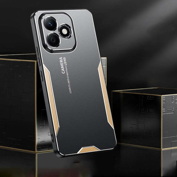 For Honor X60i Blade Series TPU Hybrid Metal Phone Case(Blue)