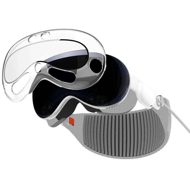 For Apple Vision Pro PC+ Toughened Film Protective Cover VR Glasses Accessories(Transparent)