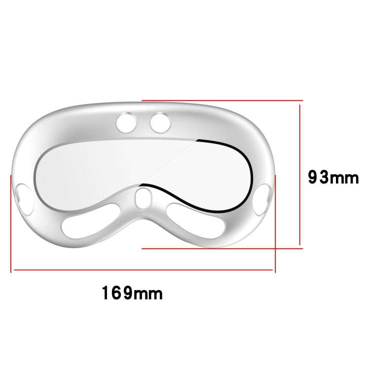 For Apple Vision Pro PC+ Toughened Film Protective Cover VR Glasses Accessories(Sliver)