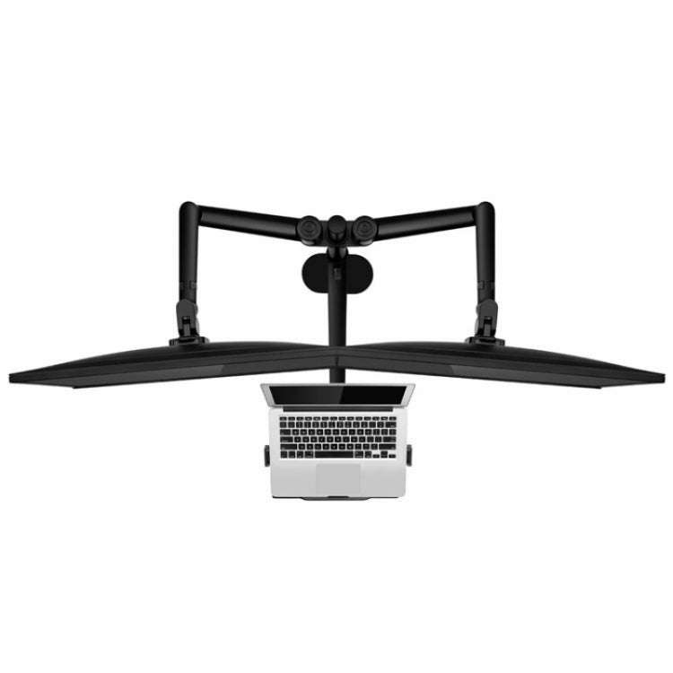 OL-10T Clip-on Desktop Stand Dual Computer Monitor Riser Bracket Laptop Holder