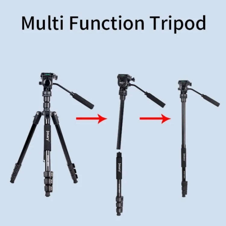 JMARY KT285+NB50 Camera Stand Extendable Height Aluminum Alloy Camera Holder Tripod