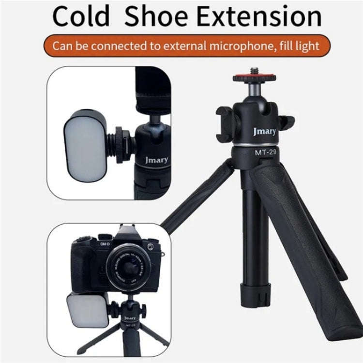 JMARY MT-29 Mini Extendable Live Streaming Desktop Tripod Selfie Stick Camera Phone Holder