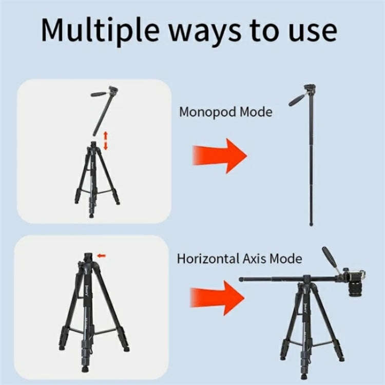 JMARY KP-2294 Detachable 179cm 4-section Adjustable Monopod Panoramic Photography Tripod