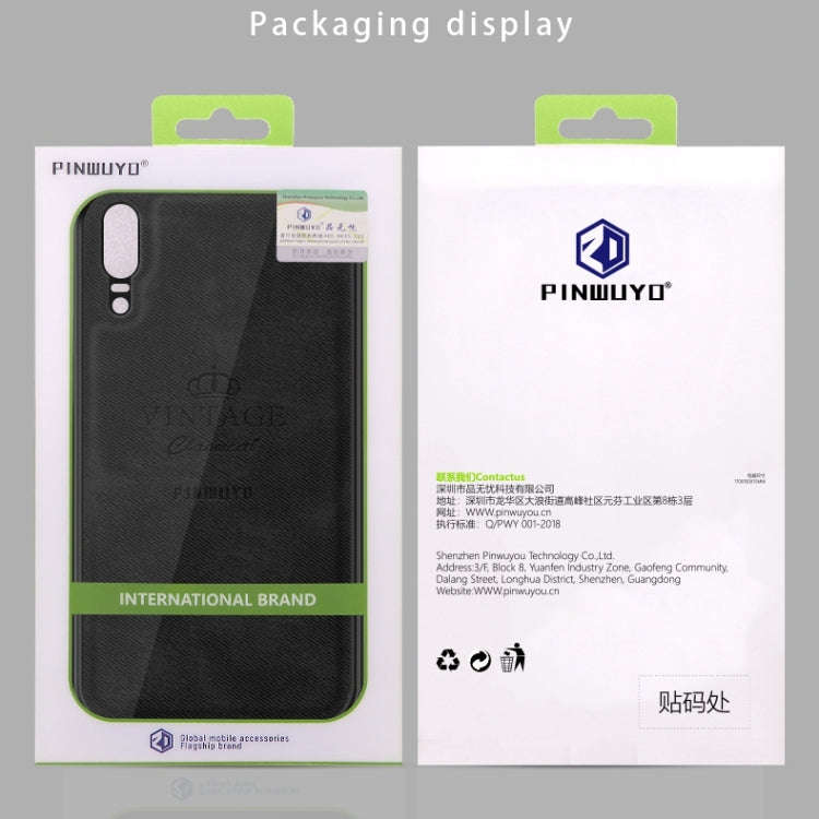 PINWUYO Shockproof Waterproof Full Coverage PC + TPU + Skin Protective Case for Huawei P20(Red)