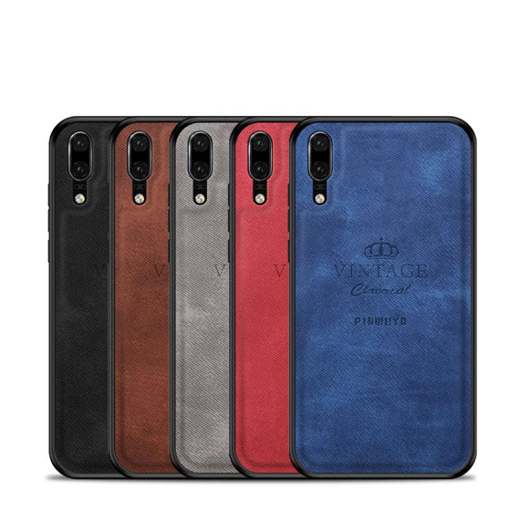 PINWUYO Shockproof Waterproof Full Coverage PC + TPU + Skin Protective Case for Huawei P20(Red)