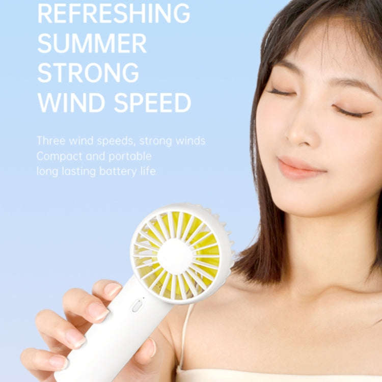 F10 3 Wind Speed Rechargeable Summer Cooling Fan Mini Handheld Fan Cooler(Blue)