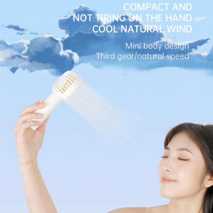 F10 3 Wind Speed Rechargeable Summer Cooling Fan Mini Handheld Fan Cooler(Black)