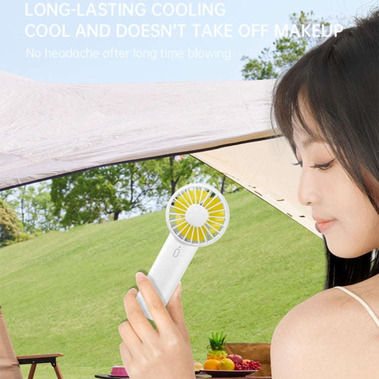 F10 3 Wind Speed Rechargeable Summer Cooling Fan Mini Handheld Fan Cooler(Blue)