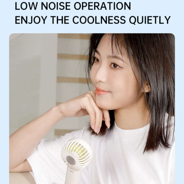 F10 3 Wind Speed Rechargeable Summer Cooling Fan Mini Handheld Fan Cooler(White)