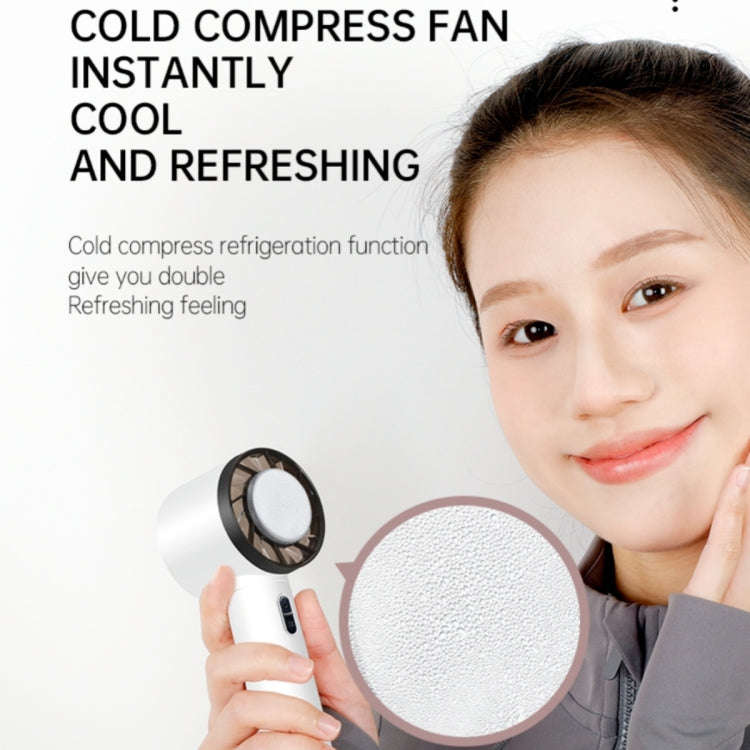 WX-625 Cold Compress Function Portable Mini Summer Fan Handheld Cooling Fan(White)