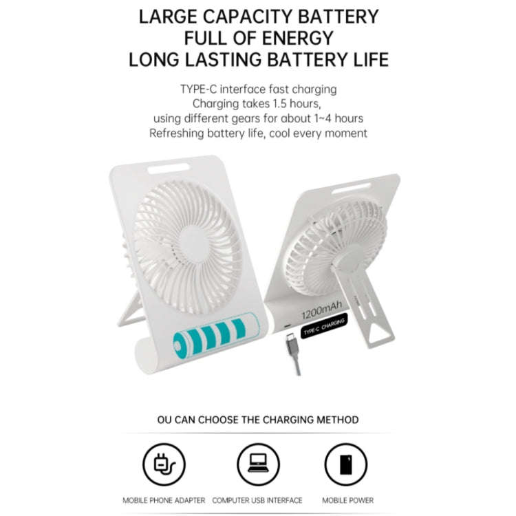 AR-13 Home Office Hanging Fan  Summer Cooler Silent Operation Desktop Fan(White)