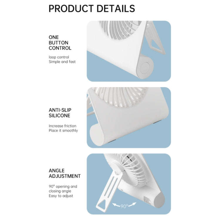 AR-13 Home Office Hanging Fan  Summer Cooler Silent Operation Desktop Fan(White)