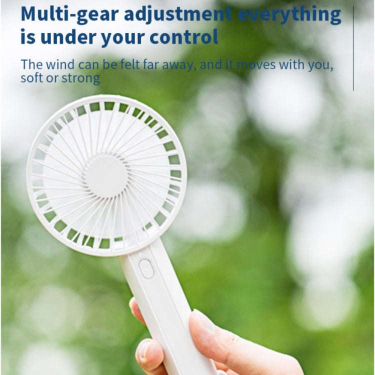 F35 With Hanging Hole Rechargeable Cooling Fan Powerful Handheld Fan 1200mAh Desk Fan(Baby Blue)