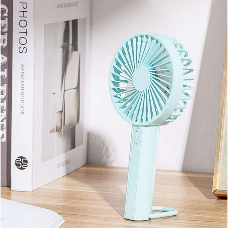 F35 With Hanging Hole Rechargeable Cooling Fan Powerful Handheld Fan 1200mAh Desk Fan(Baby Blue)