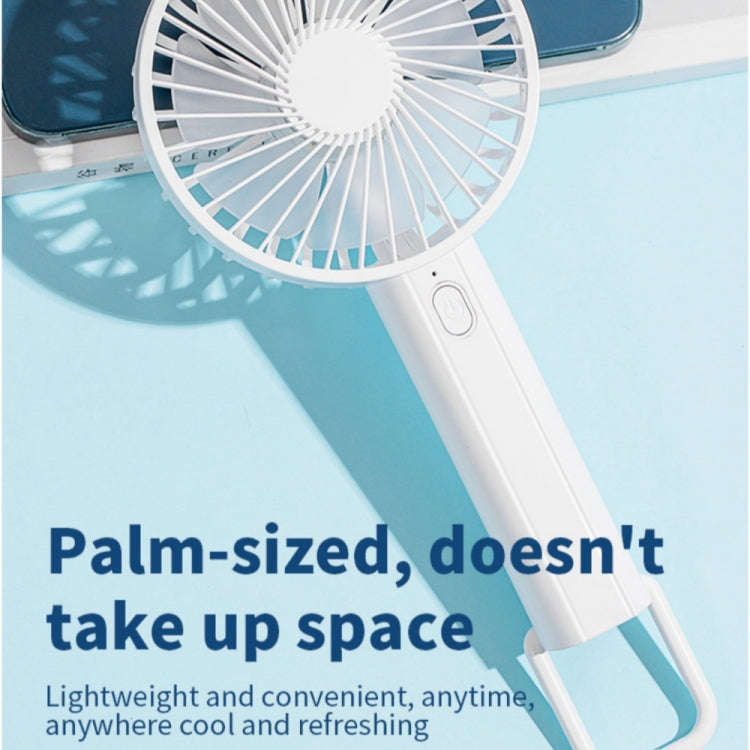 F35 With Hanging Hole Rechargeable Cooling Fan Powerful Handheld Fan 1200mAh Desk Fan(Baby Blue)