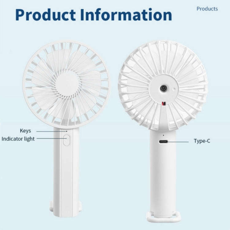 F35 With Hanging Hole Rechargeable Cooling Fan Powerful Handheld Fan 1200mAh Desk Fan(Baby Blue)
