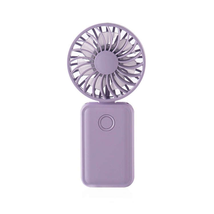 F458 With Neck Rope Summer 3 Speeds Adjustable Foldable Mini Handheld Fan(Purple)