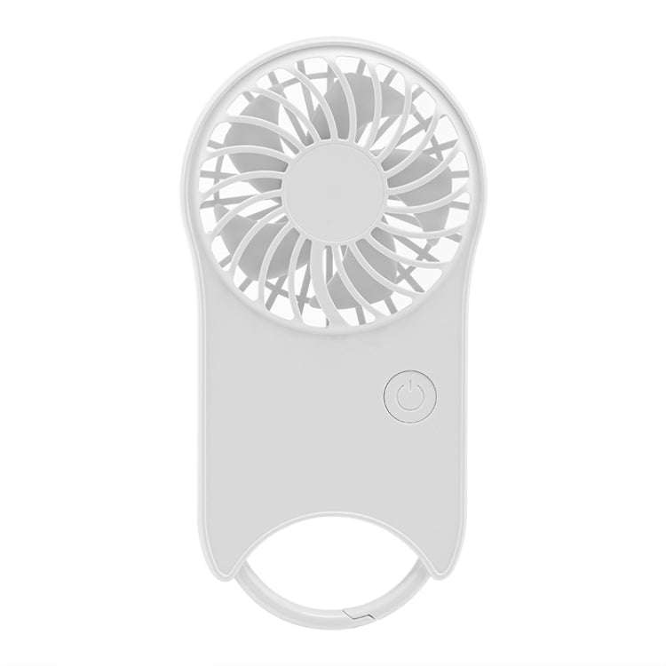 F12 3 Wind Speed Outdoor Summer Cooling Fan Hanging Buckle Mini Handheld Fan(White)