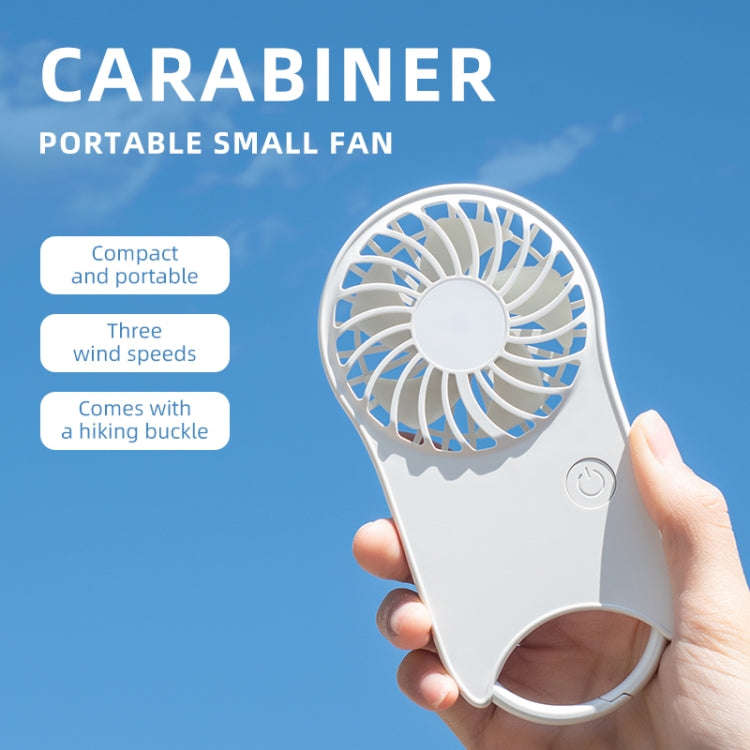 F12 3 Wind Speed Outdoor Summer Cooling Fan Hanging Buckle Mini Handheld Fan(Black)
