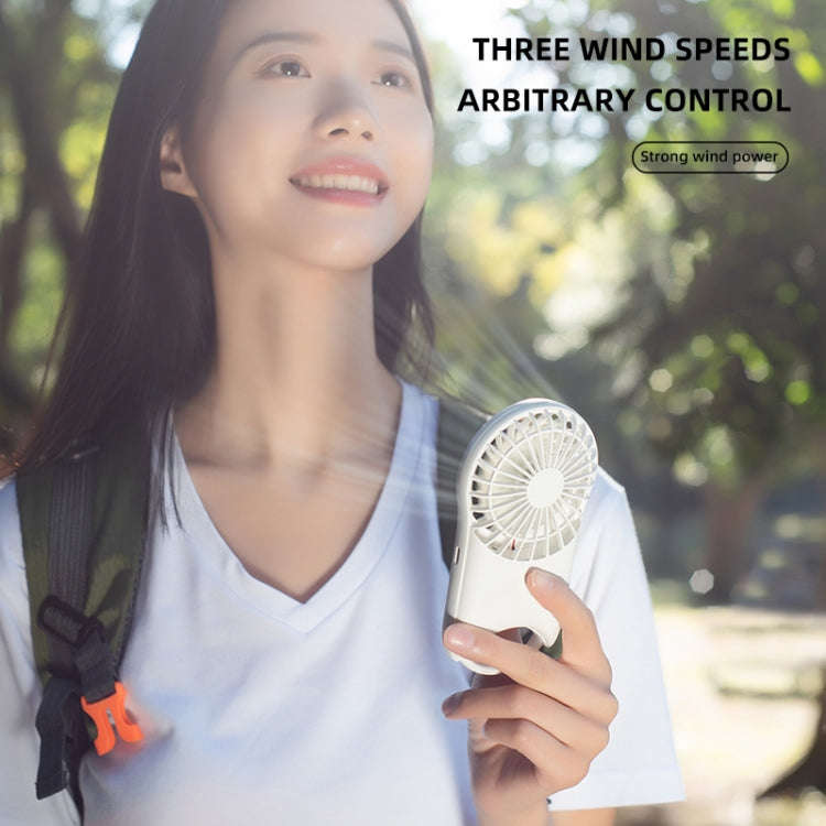 F12 3 Wind Speed Outdoor Summer Cooling Fan Hanging Buckle Mini Handheld Fan(Black)