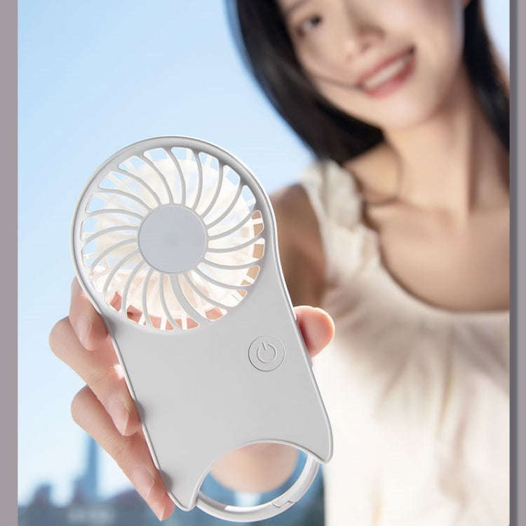 F12 3 Wind Speed Outdoor Summer Cooling Fan Hanging Buckle Mini Handheld Fan(Black)