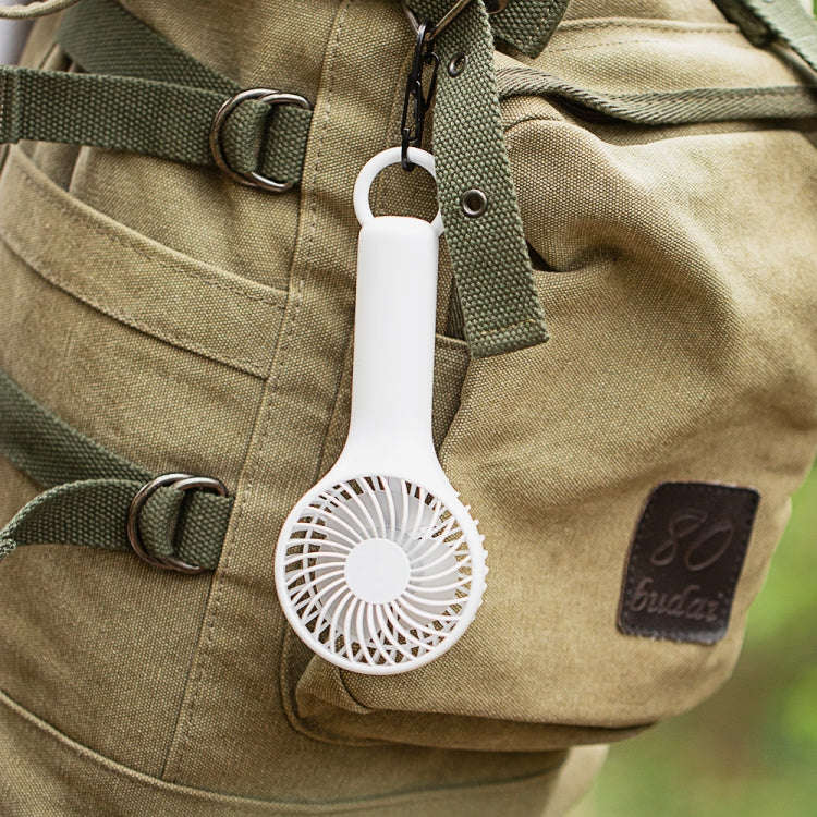 S13 Portable Summer Cooling Fan Hanging Buckle Mini 3 Wind Speed Handheld Fan(Baby Blue)