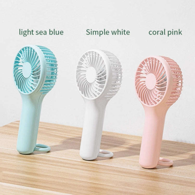 S13 Portable Summer Cooling Fan Hanging Buckle Mini 3 Wind Speed Handheld Fan(Baby Blue)