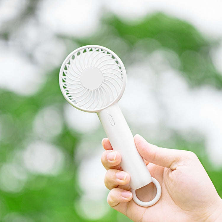 S3 3 Speed Low Noise Hanging Hole Desk Fan Portable Rechargeable Handheld Cooling Fan(Baby Blue)