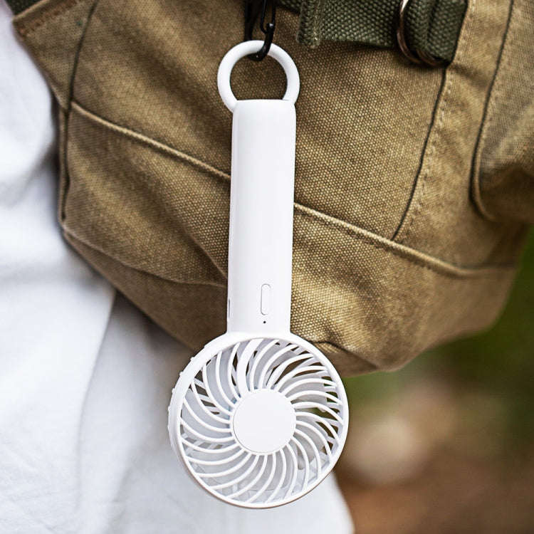 S3 3 Speed Low Noise Hanging Hole Desk Fan Portable Rechargeable Handheld Cooling Fan(Baby Blue)