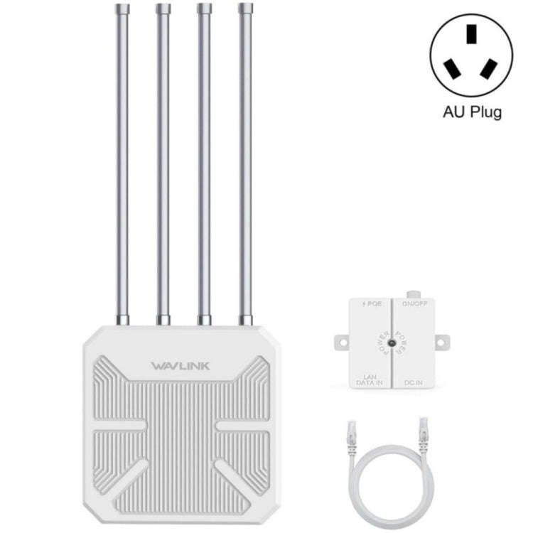 WAVLINK WN573HX3 AX3000 Waterproof Outdoor WiFi Wireless Outdoor Dual Band Router, Plug:AU Plug