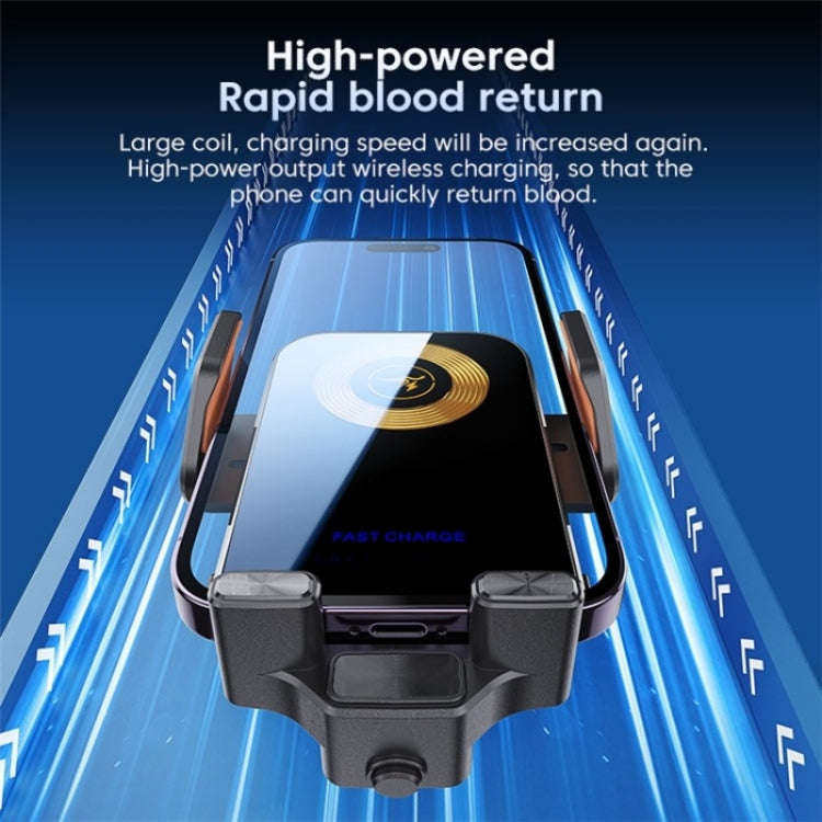 X15 Wireless Charger Mobile Phone Bracket Car Air Vent Cell Phone Mount Holder(Black)