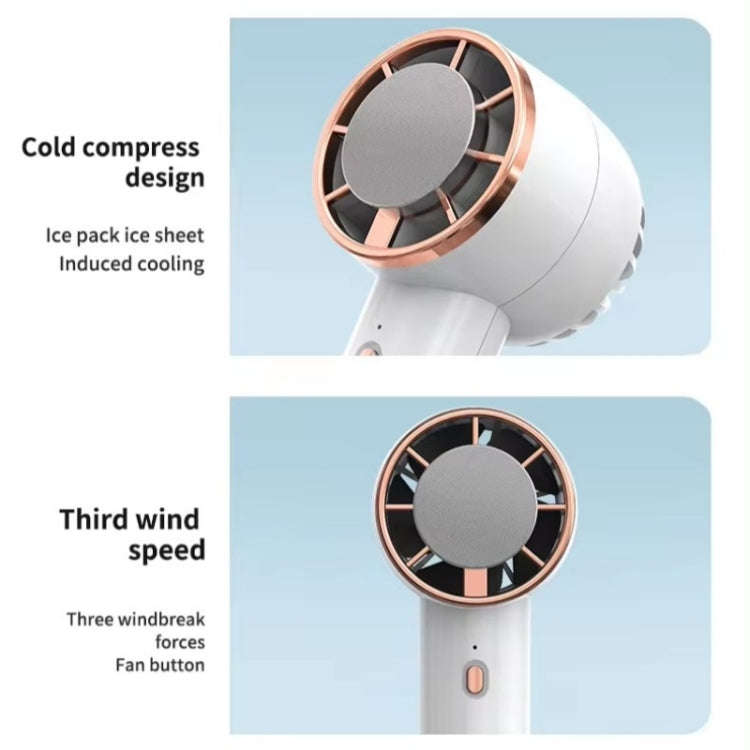 CL02 Outdoor Summer Cooler Cooling Effect Handheld Fan USB Semiconductor Fan(Pink)