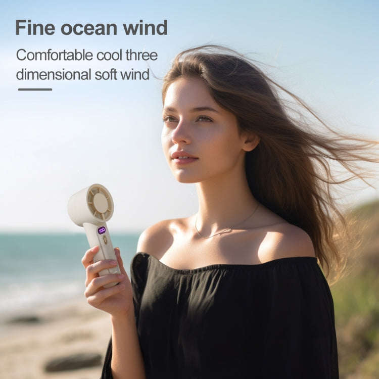 FC1 100 Wind Speed Levels Summer Cooler Desktop Fan Turbine Handheld Fan(White)