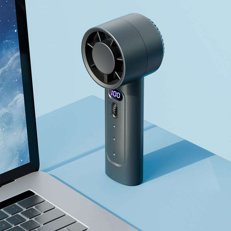 FC1 100 Wind Speed Levels Summer Cooler Desktop Fan Turbine Handheld Fan(Black)