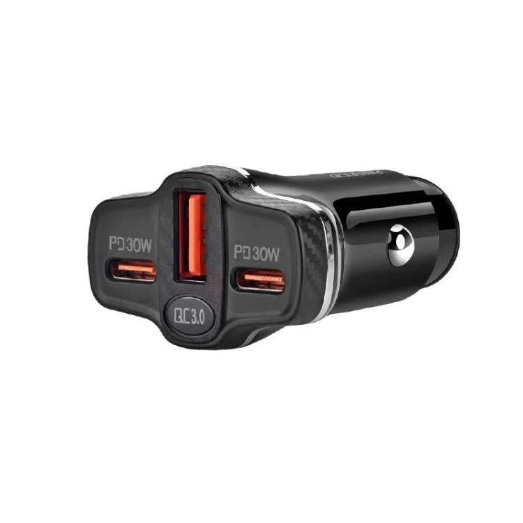 78W PD30W x 2 + QC3.0 USB Multi Port Car Charger(Black)