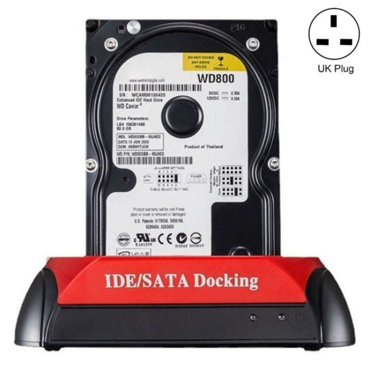 575D USB Hard Disk Holder Laptop Mobile Hard Disk Box 2.5 / 3.5inch SATA IDE HDD Base, Plug:UK Plug