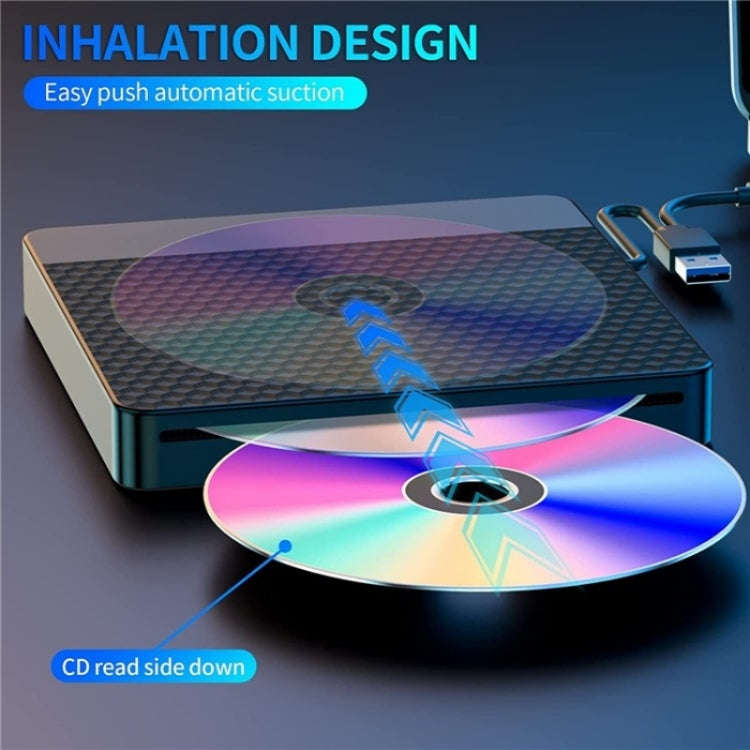 X001 USB 3.0+Type-C Disc Player External Optical Drive CD / DVD Burner Reader