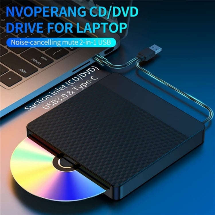 X001 USB 3.0+Type-C Disc Player External Optical Drive CD / DVD Burner Reader