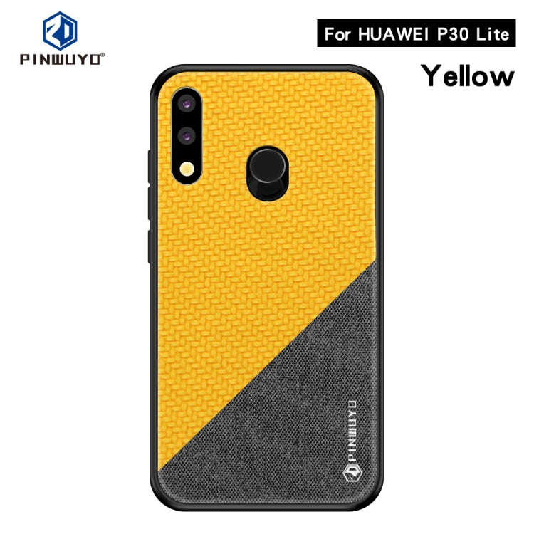 PINWUYO Honors Series Shockproof PC + TPU Protective Case for Huawei P30 Lite / Nova 4e(Yellow)
