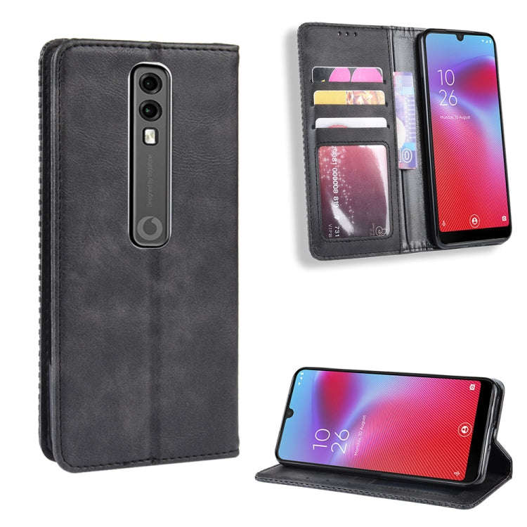 Magnetic Buckle Retro Crazy Horse Texture Horizontal Flip Leather Case for Vodafone Smart V10 (VF...