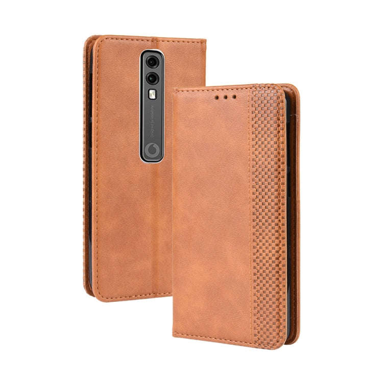 Magnetic Buckle Retro Crazy Horse Texture Horizontal Flip Leather Case for Vodafone Smart V10 (VF...